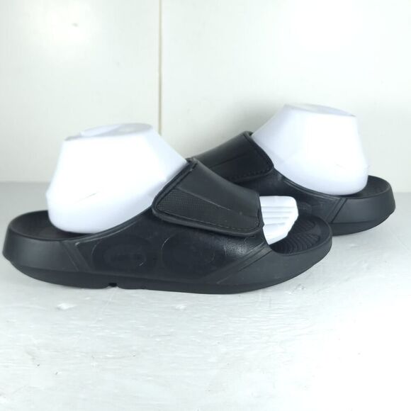 Oofos OOahh Sport Flex Black M9 / W11 Comfort Recovery Slide Sandals Shoes main image 15